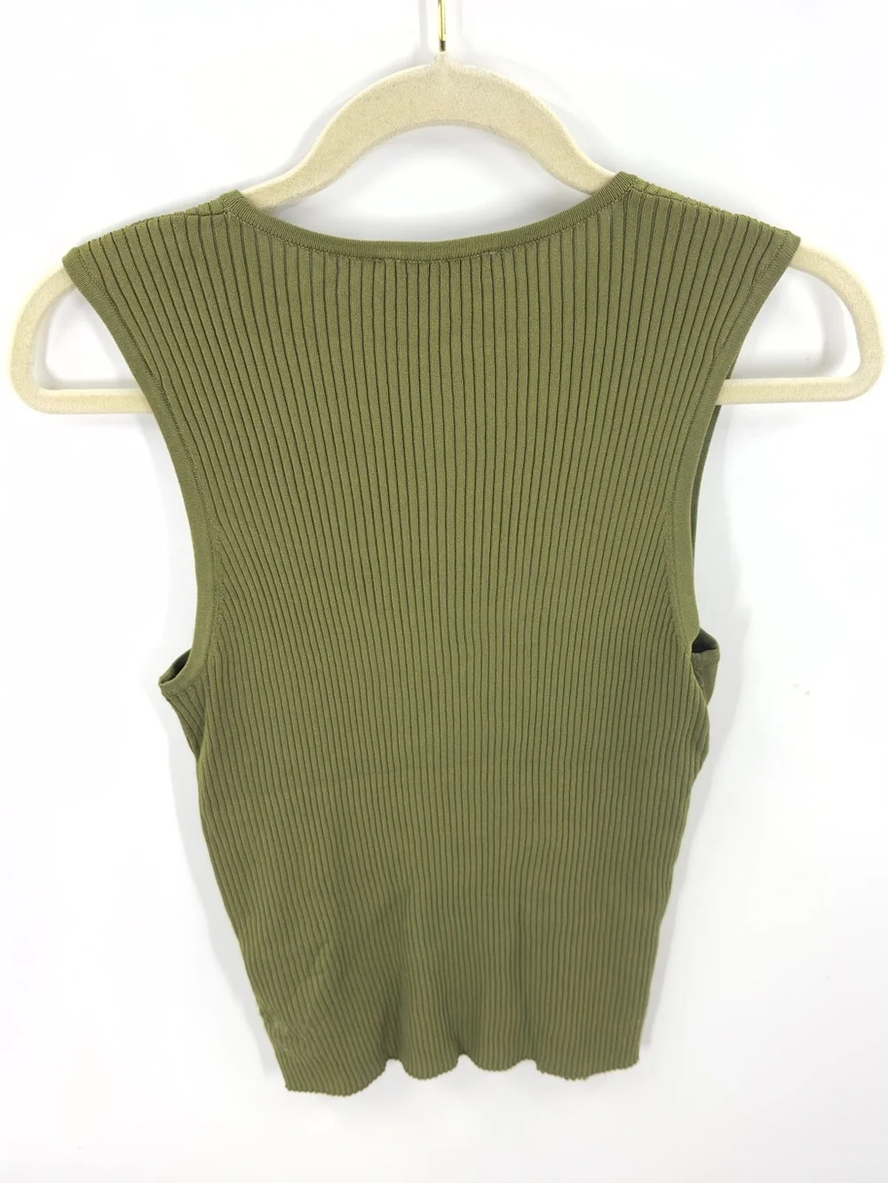 Mint Velvet Green Ribbed Tank Midi Skirt Matching Set Knit Size L Large